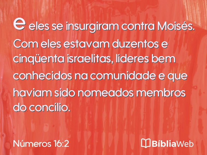 Números 16:2 em imagem para compartilhar