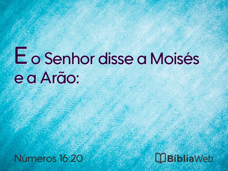 Números 16:20 em imagem para compartilhar