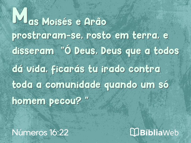 Números 16:22 em imagem para compartilhar