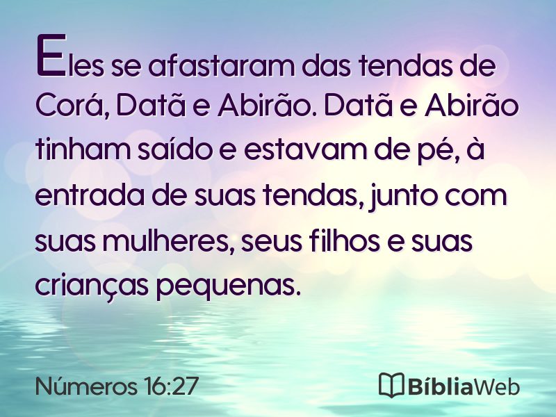 Números 16:27 em imagem para compartilhar