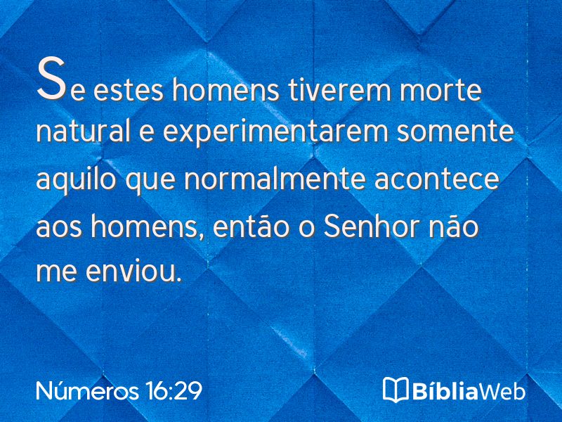 Números 16:29 em imagem para compartilhar