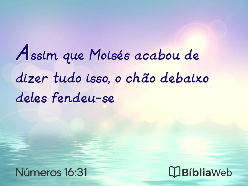 Números 16:31 em imagem para compartilhar