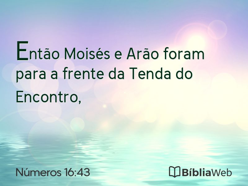 Números 16:43 em imagem para compartilhar