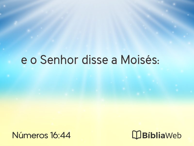 Números 16:44 em imagem para compartilhar