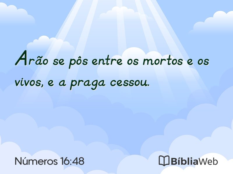 Números 16:48 em imagem para compartilhar