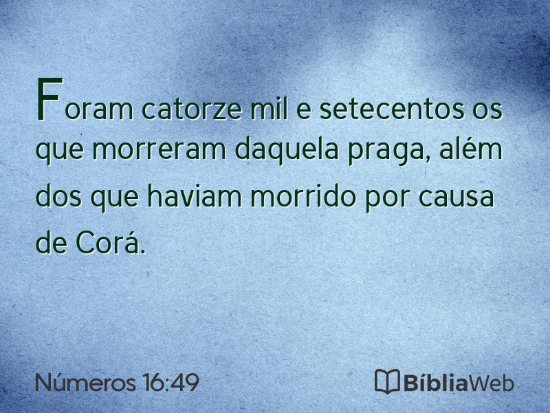 Números 16:49 em imagem para compartilhar