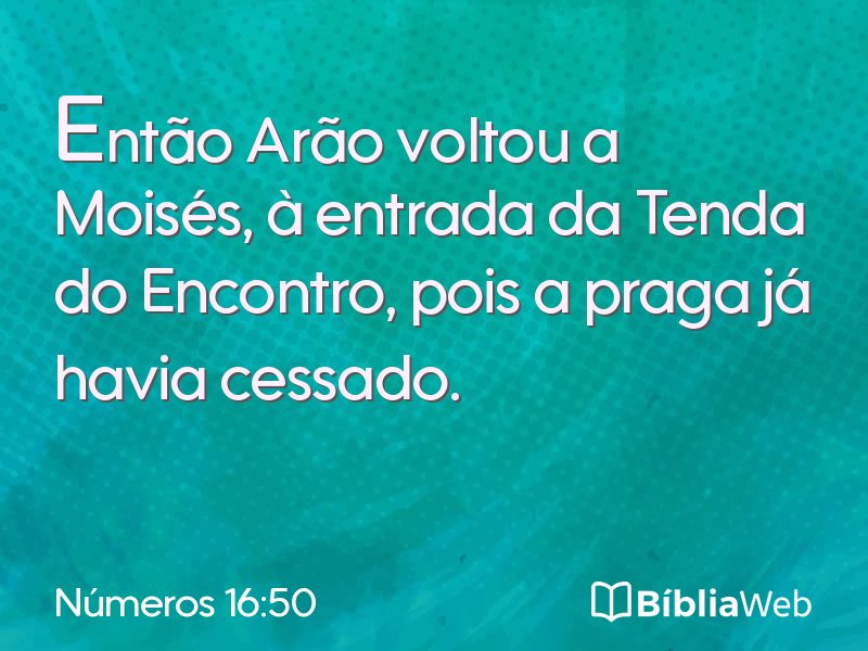 Números 16:50 em imagem para compartilhar