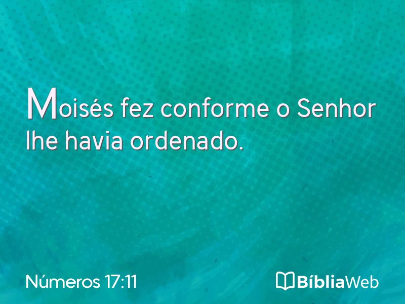 Números 17:11 em imagem para compartilhar