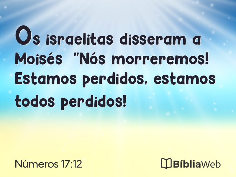 Números 17:12 em imagem para compartilhar