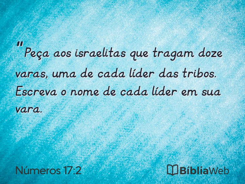 Números 17:2 em imagem para compartilhar