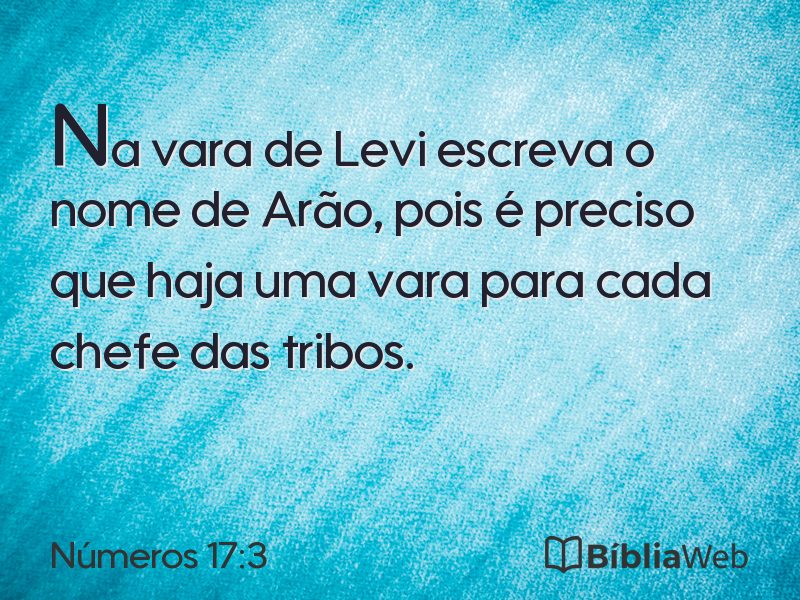 Números 17:3 em imagem para compartilhar