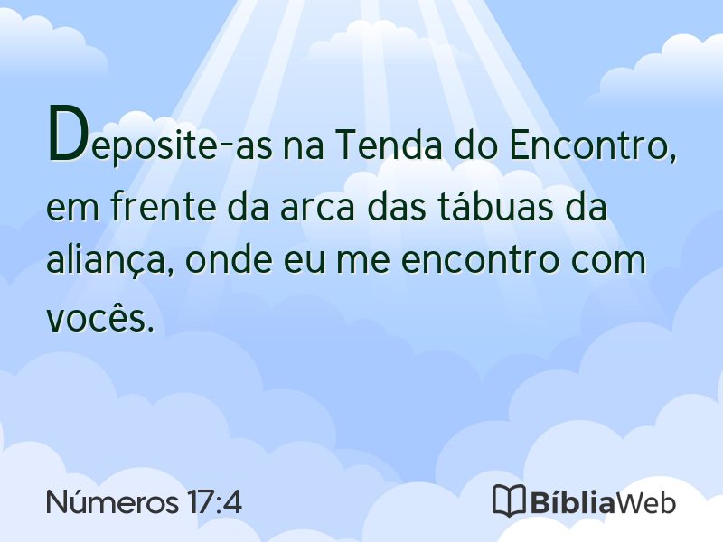 Números 17:4 em imagem para compartilhar