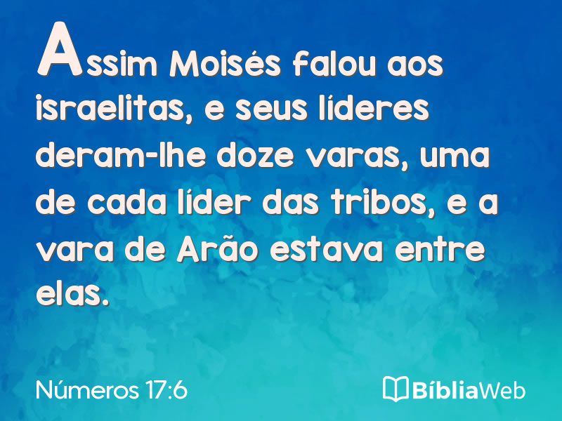 Números 17:6 em imagem para compartilhar