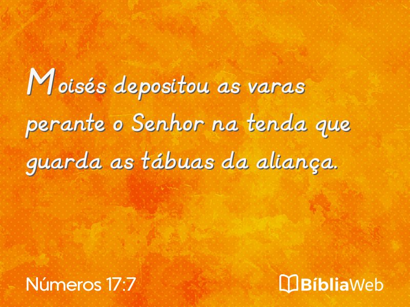 Números 17:7 em imagem para compartilhar