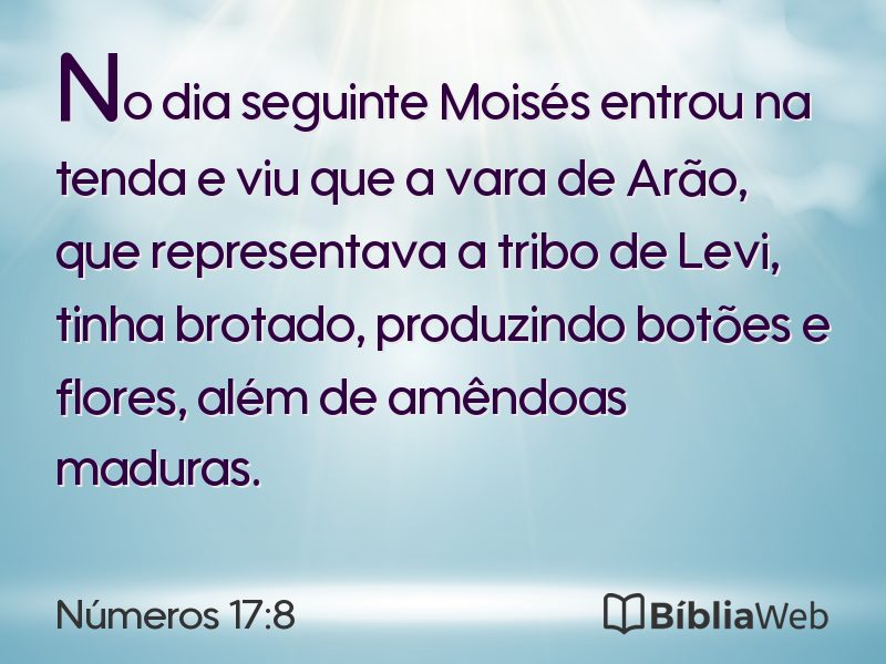 Números 17:8 em imagem para compartilhar