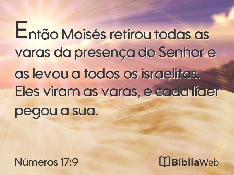 Números 17:9 em imagem para compartilhar