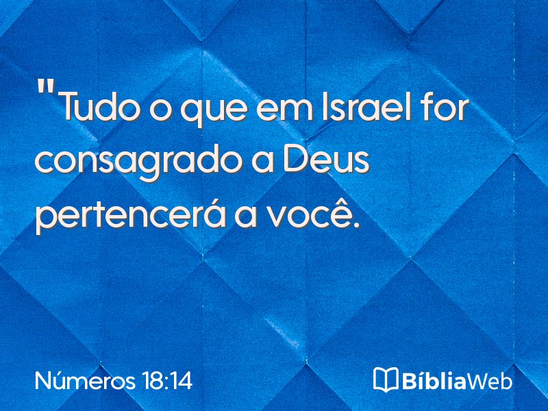Números 18:14 em imagem para compartilhar