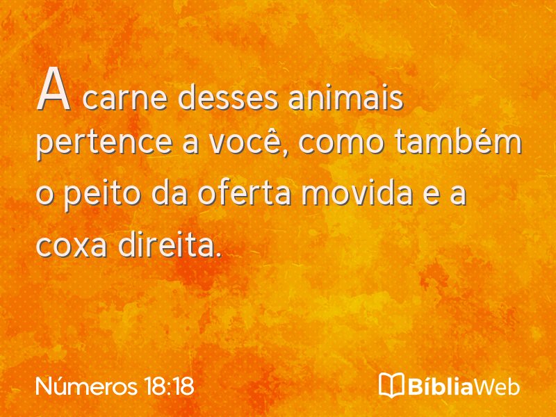 Números 18:18 em imagem para compartilhar