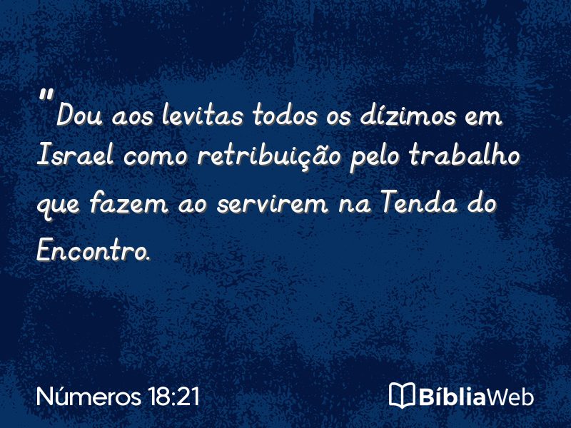 Números 18:21 em imagem para compartilhar