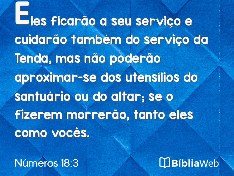Números 18:3 em imagem para compartilhar