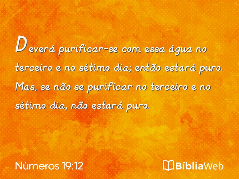 Números 19:12 em imagem para compartilhar
