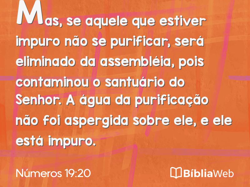 Números 19:20 em imagem para compartilhar