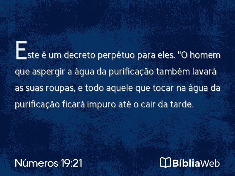 Números 19:21 em imagem para compartilhar