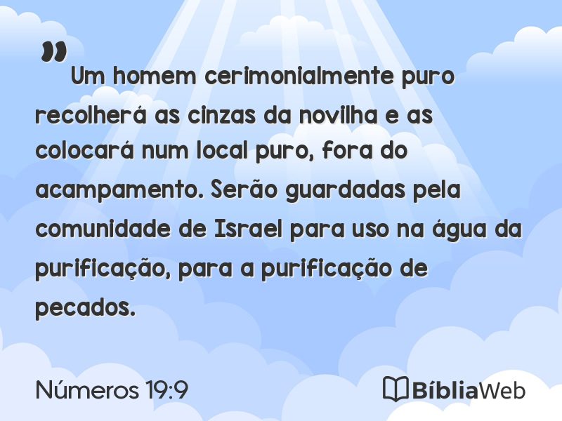 Números 19:9 em imagem para compartilhar