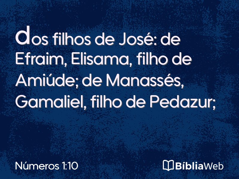 Números 1:10 em imagem para compartilhar