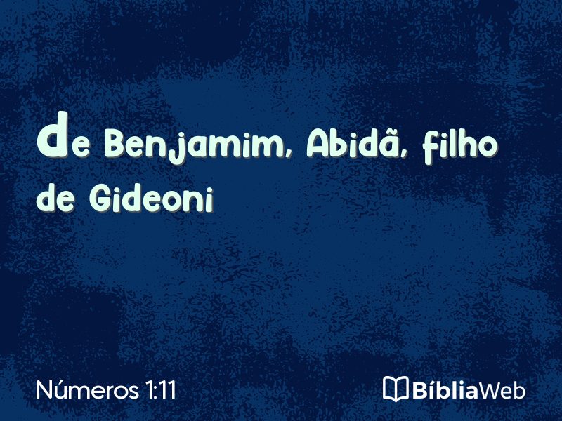 Números 1:11 em imagem para compartilhar