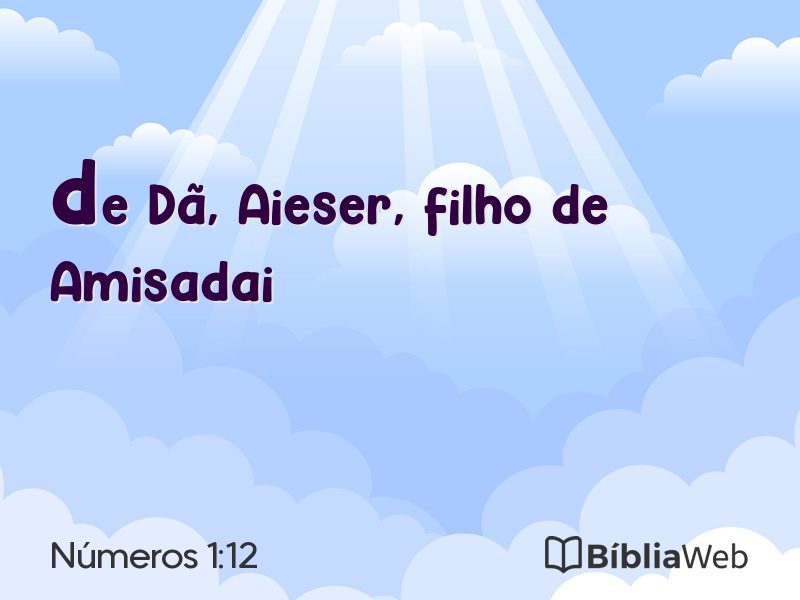 Números 1:12 em imagem para compartilhar