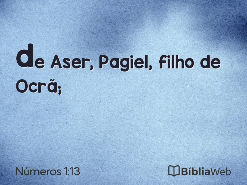 Números 1:13 em imagem para compartilhar