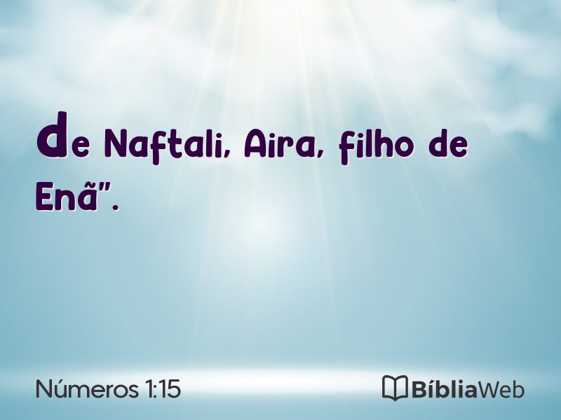 Números 1:15 em imagem para compartilhar