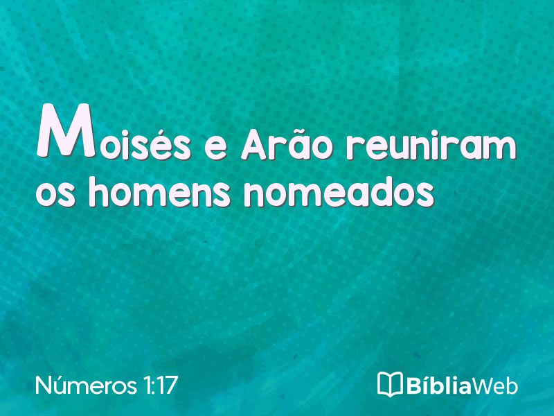 Números 1:17 em imagem para compartilhar