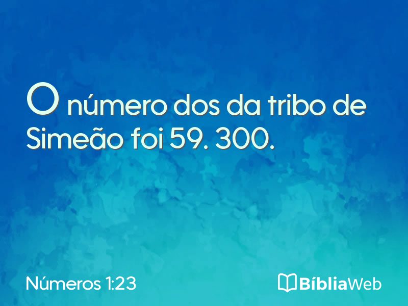 Números 1:23 em imagem para compartilhar