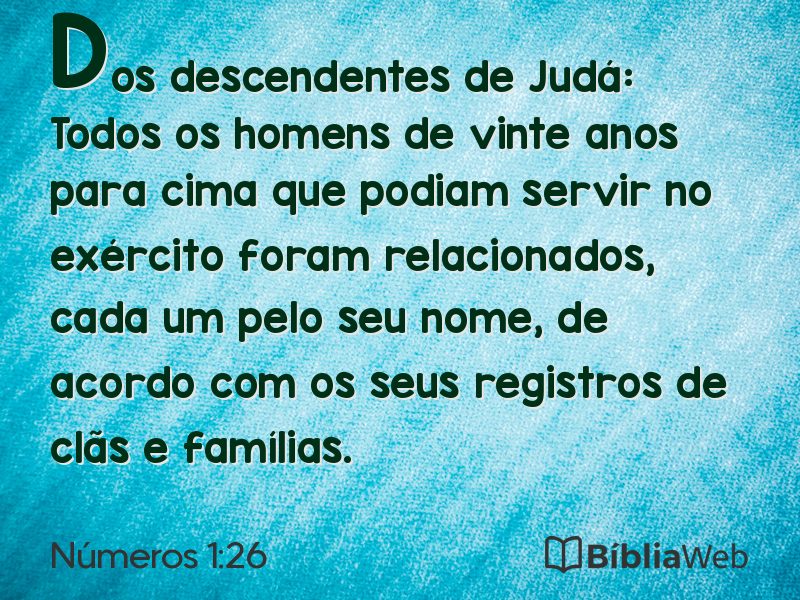 Números 1:26 em imagem para compartilhar