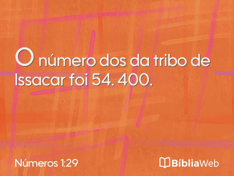 Números 1:29 em imagem para compartilhar