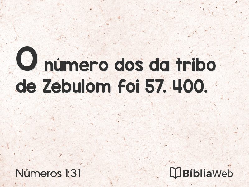 Números 1:31 em imagem para compartilhar