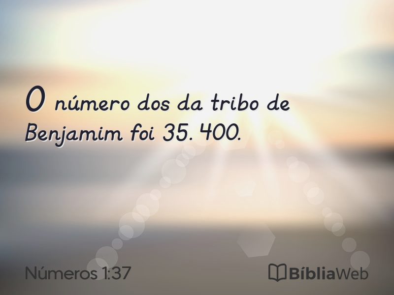 Números 1:37 em imagem para compartilhar