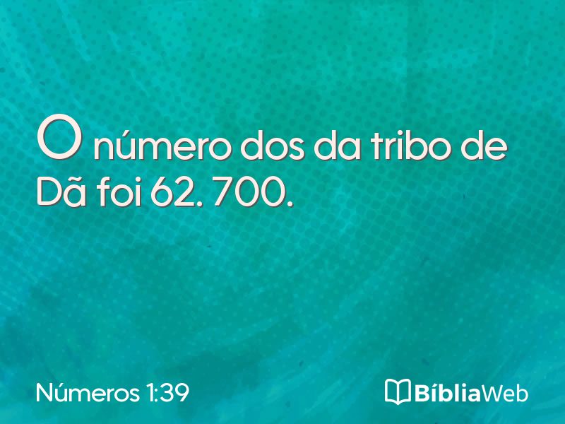 Números 1:39 em imagem para compartilhar