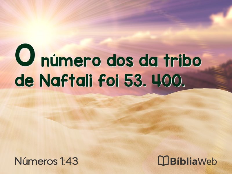 Números 1:43 em imagem para compartilhar