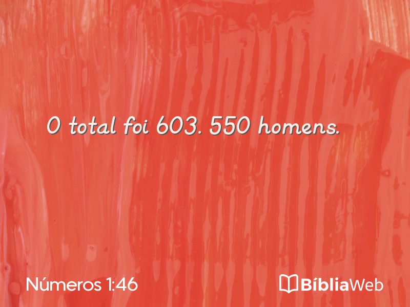Números 1:46 em imagem para compartilhar