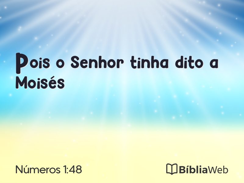 Números 1:48 em imagem para compartilhar