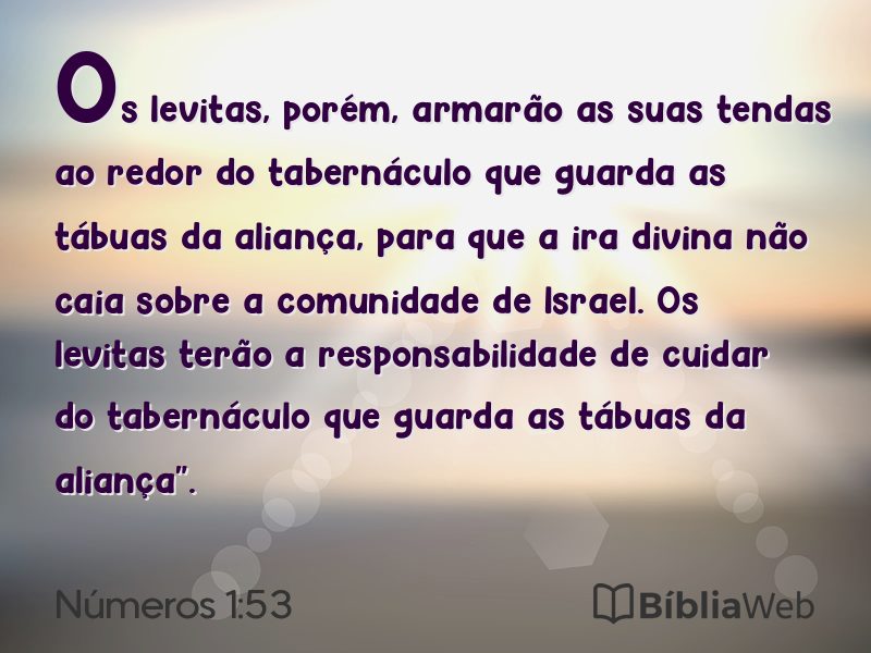 Números 1:53 em imagem para compartilhar