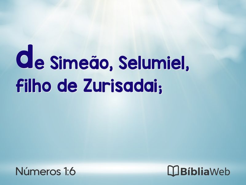 Números 1:6 em imagem para compartilhar