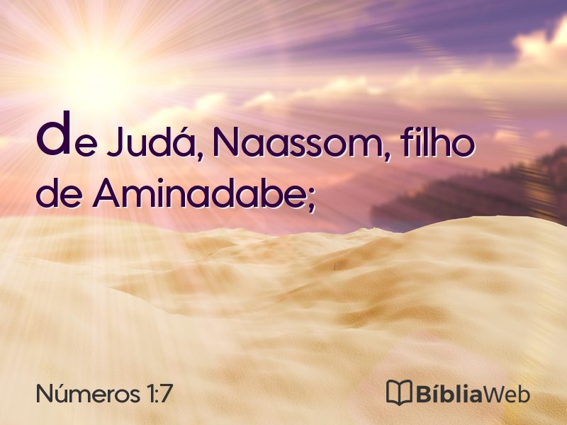 Números 1:7 em imagem para compartilhar
