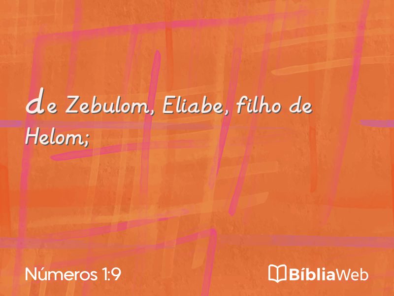 Números 1:9 em imagem para compartilhar