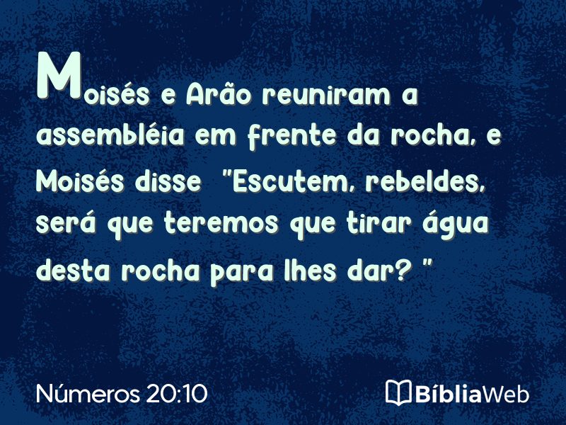 Números 20:10 em imagem para compartilhar