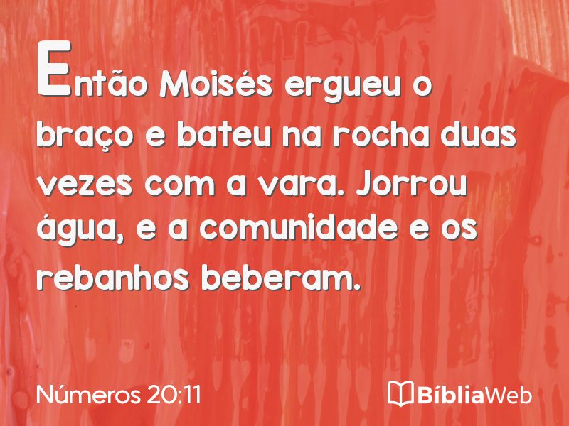 Números 20:11 em imagem para compartilhar