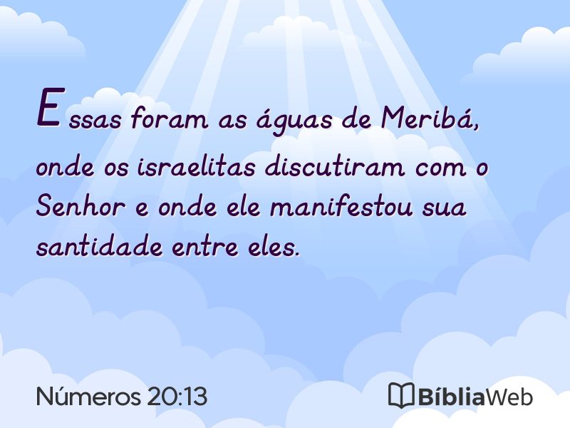Números 20:13 em imagem para compartilhar